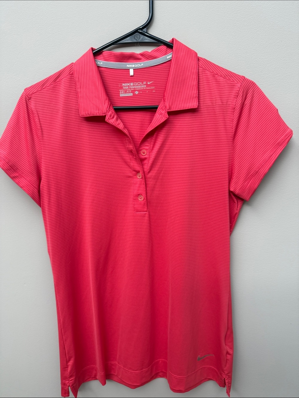 Nike Women's Coral Pink Short Sleeve Polo Shirt